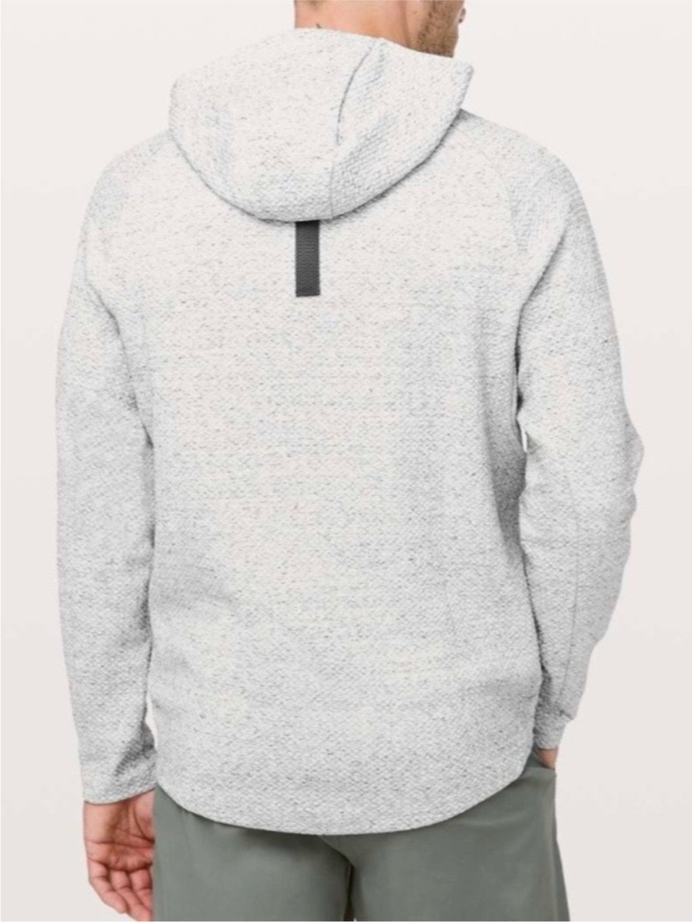 Lululemon At Ease Hoodie Size Large Heathered Melody Light Grey/Black Sweatshirt